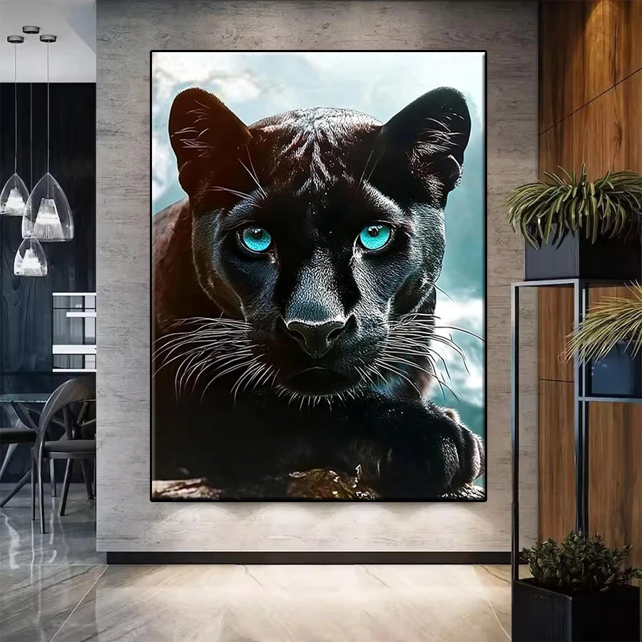

Новый 5D комплект алмазной живописи, новое животное, черная пантера, искусство, алмазная вышивка «сделай сам», мозаика, украшение для взрослых, подарок для дома