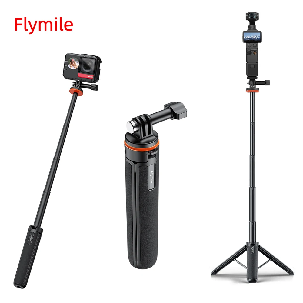 

Flymile Tripod Selfie Stick 51CM for DJI OSMO Pocket 4/Action/Insta360/Gopro Camera Accessories Adjustable Photography Tripod