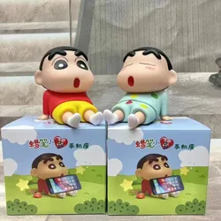 Anime Crayon Shin-chan Cell Phone Holder Figures Nohara Shinnosuke Action Figures PVC Model Collection Toys Periphery Toy Gifts