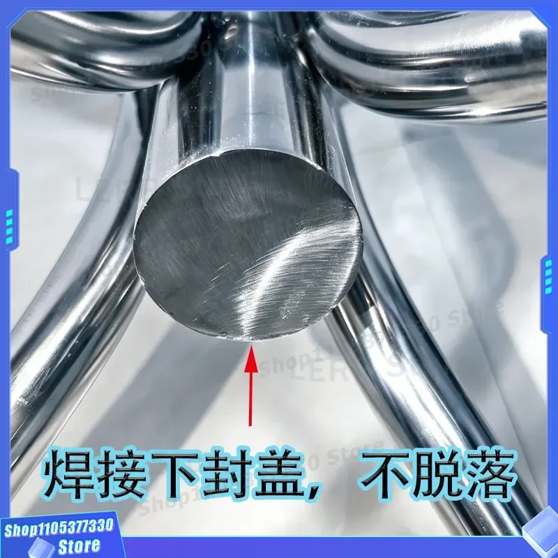 304 Stainless Steel Spiral Lift Round Stool Food Factory Laboratory Swivel Chair Industrial Height Adjustable Seat Durable