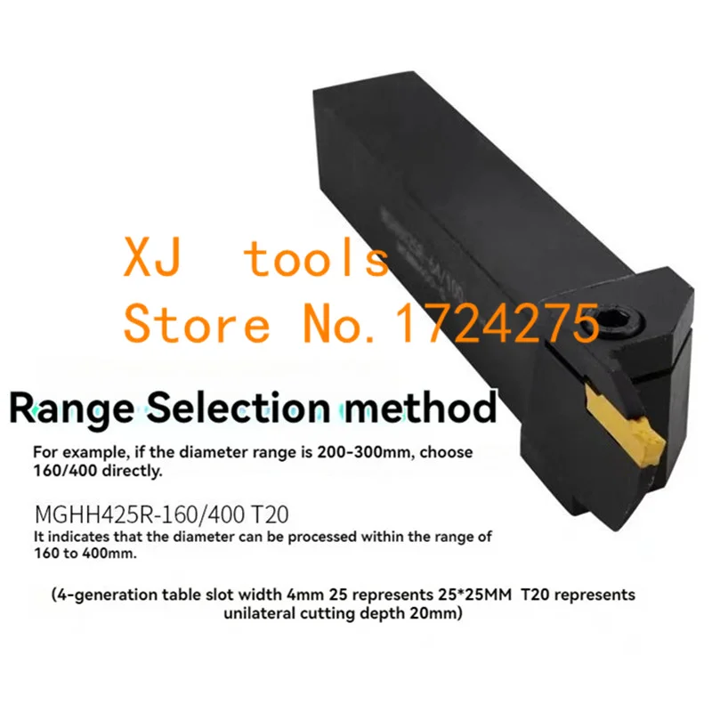 Face CNC Grooving Tool Holder MGHH325R MGHH425 25/35 35/48 48/66 64/100 98/160 160/400 CNC Lathe Tool for MGMN Carbide Inserts