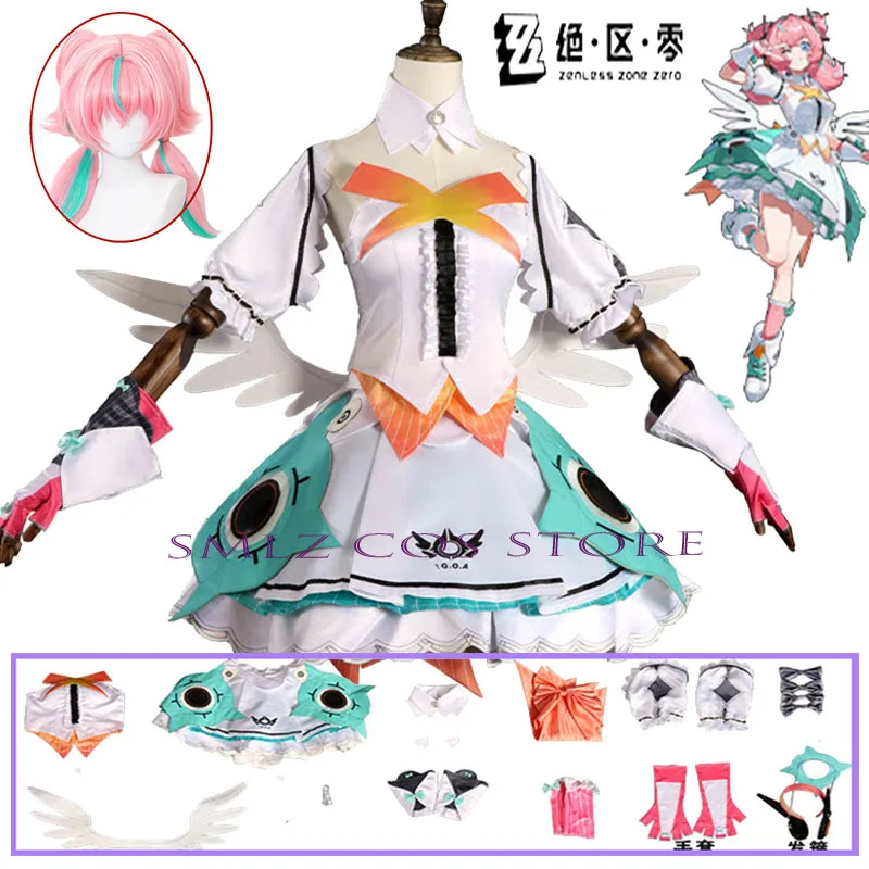 Disfraz de Aria del Juego Zenless Zone Zero, Vestido Lolita para Mujer, Accesorios de Aria, Set de Peluca, Uniforme para Fiesta de Halloween