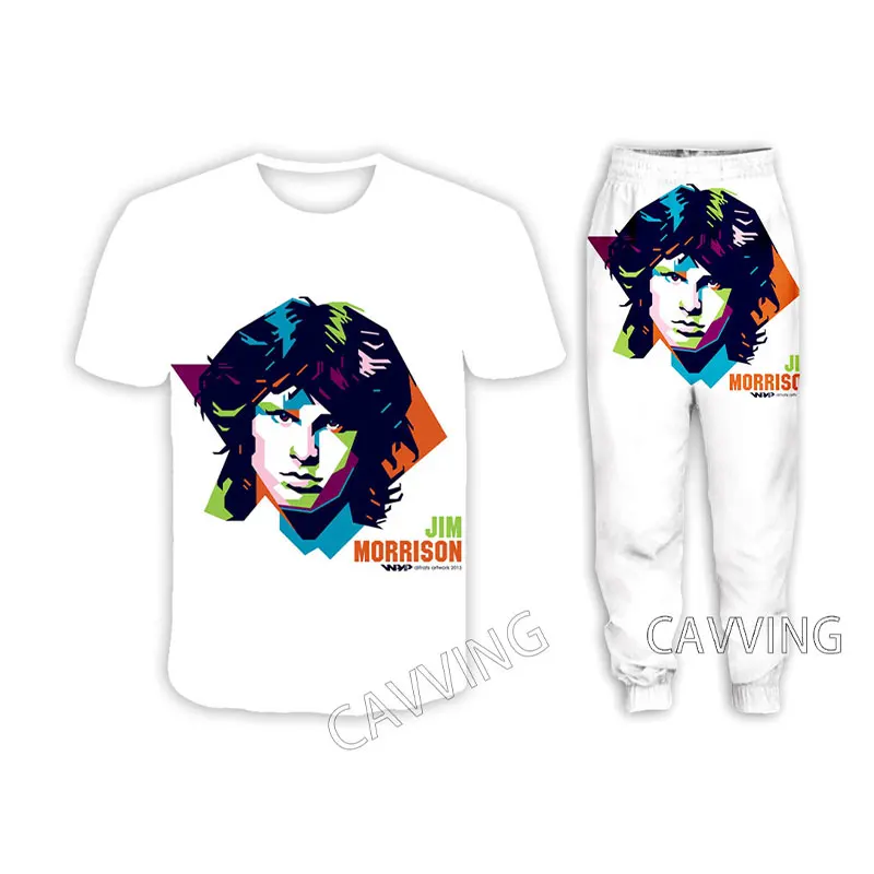 

Jim Morrison 3D Printed Casual T-shirt + Pants Jogging Pants Trousers Suit Clothes Women/ Men Sets for Women/Men T02