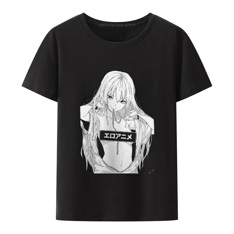 Women\'s -shir T Shirt for Men Sex Manga Japan Anime T Shirts Otaku T-shirts Hentai Waifu Fashionable Sexy Girl Y2k T-shirt Tops