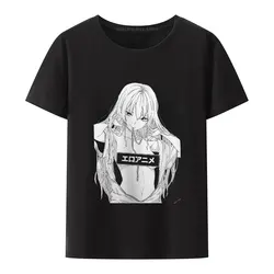 Women's -shir T Shirt for Men Sex Manga Japan Anime T Shirts Otaku T-shirts Hentai Waifu Fashionable Sexy Girl Y2k T-shirt Tops