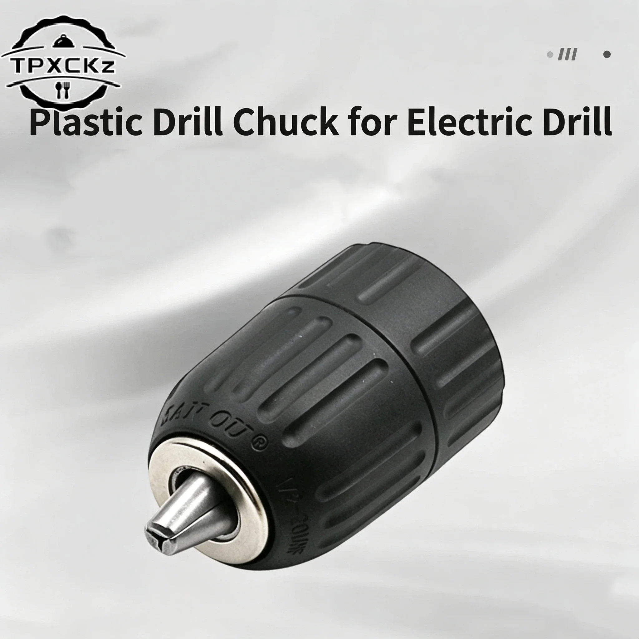 Keyless Drill Chuck 0.8-10mm 3/8-24UNF Hex Shank SDS Plus Square Quick Grip Adapter For Drill Bit Screwdriver Tap Socket