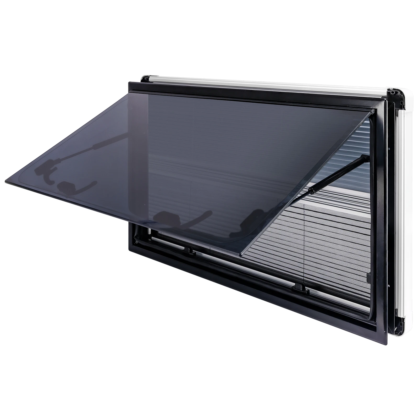 

Square Corner Acrylic Glass RV Side Window Push Out Windows E-mark Certification European Caravan Window Camping Style