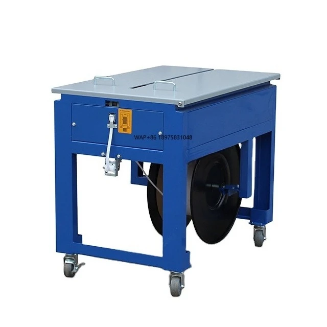 Box Pp Belt Carton Bundling Semi Auto Cardboard Bundler Band Making Banding Polyester Strapping Machines with CE