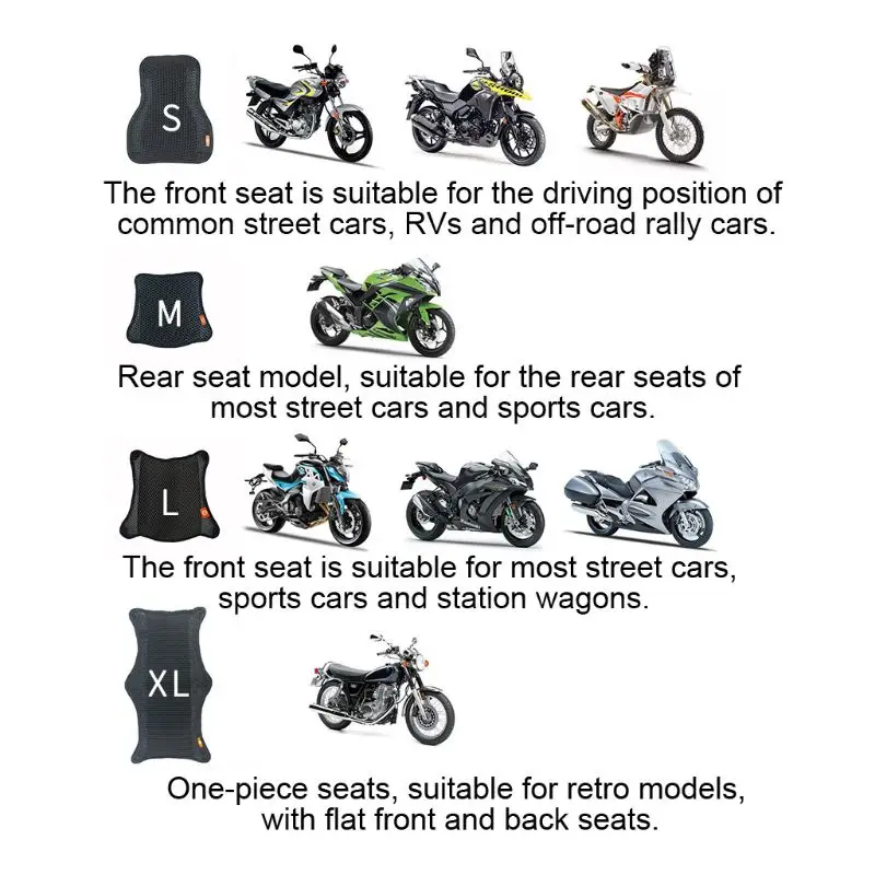 

Motorbike Electric for Seat Cover Cushion Sunscreen Mat Sleeve Easy to C Dropship
