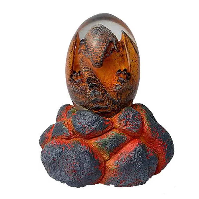 Lava Dragon Egg Fire-Breathing Magic Luminous Resin Home Decoration Props Study Desktop Art Ornaments