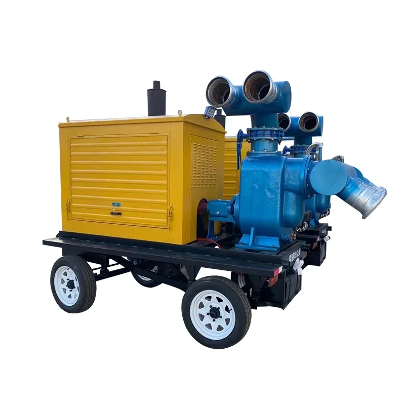 Hot saleMost Popular Two / Four Wheel 350m3/h Agriculture Irrigation Centrifugal Pump Diesel Engine End Suction Clean Water Pump