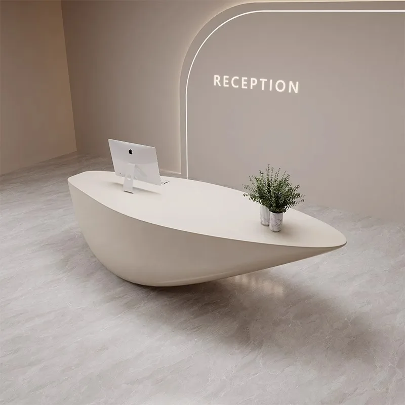 Hotel Office Bar Living Room Workshop Modern Design Wood MDF Front Desk