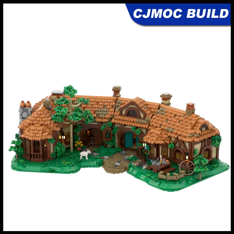 5980pcs MOC Lord Rings Movie Green Dragon Inn Model Building Blocks DIY Gift Creative Collectible Display Toy MOC-231009 view 5