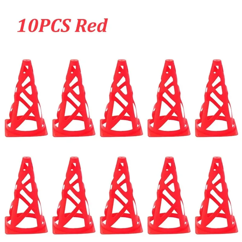 10 قطعة 23 سنتيمتر كرة القدم التدريب المخاريط كرة القدم تسجيل دلو حاجز الاطفال الكبار Springback بمناسبة كأس رمز إكسسوارات رياضية #4