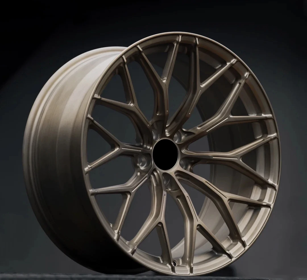 Bestselling Custom High Quality 6061t6 Forged Wheels Factory 17 18 19 20 21 22 Inch Matte Black Brushed Bronze Alloy Rims