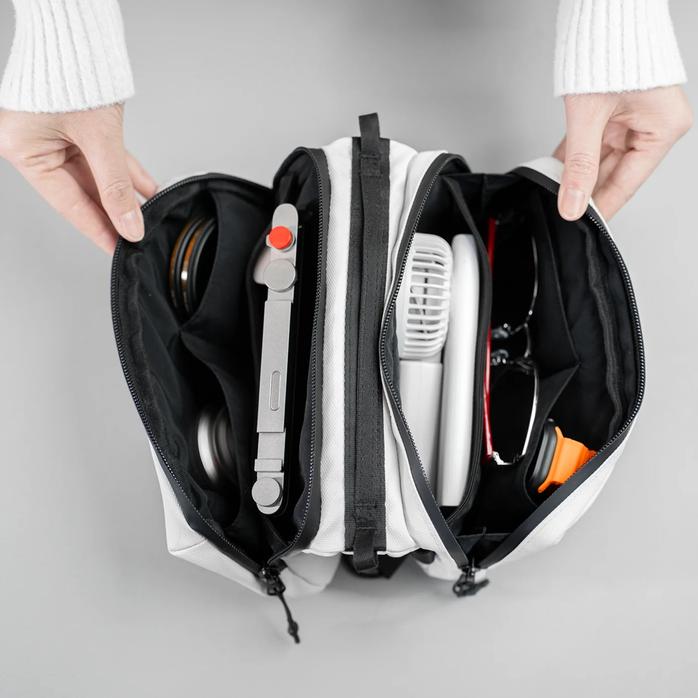 

Водонепроницаемая сумка-органайзер Fotorgear через плечо для камеры, объектива, кабелей, телефона, стабилизатора, аккумулятора для мужчин и женщин