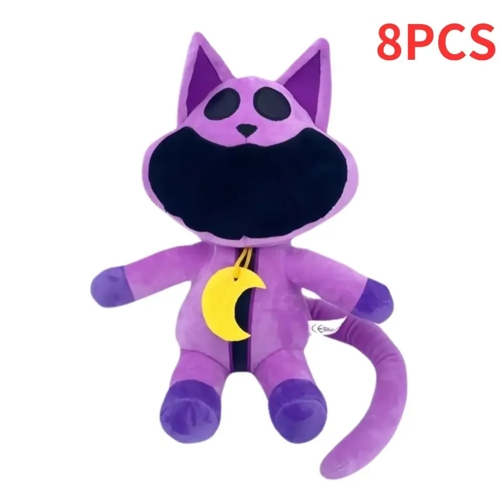 8pcs Smiling Critters Plush Toy Hopscotch Catnap Bearhug Plushie Catnap Plush Doll Decoration Kawaii Soft Stuffed Gift for Kids