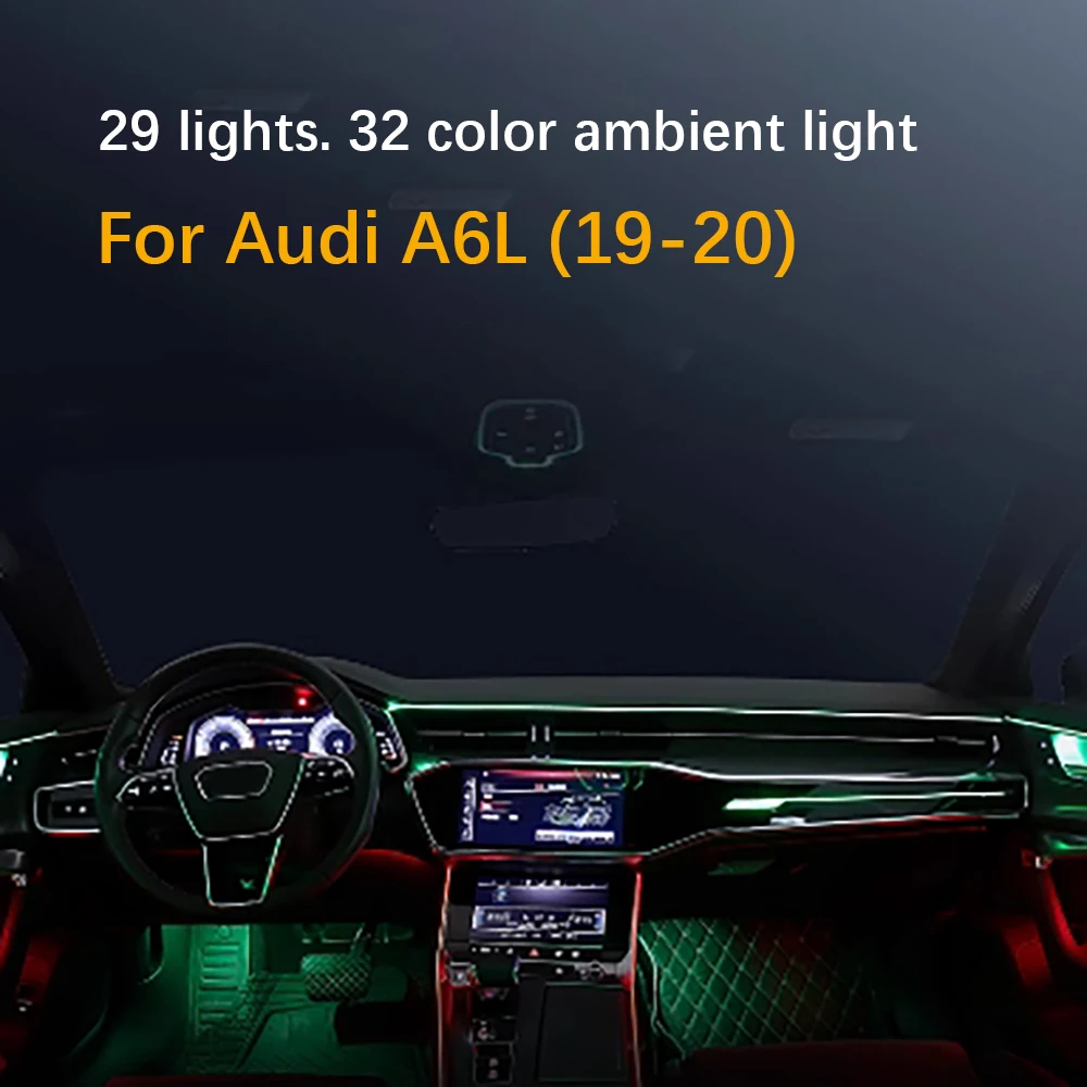 For Audi Q5LA4LA6LA5Q7 Modified Non-destructive Upgrade Instrument Panel Atmosphere Light  Multi-color ambiance lighting board