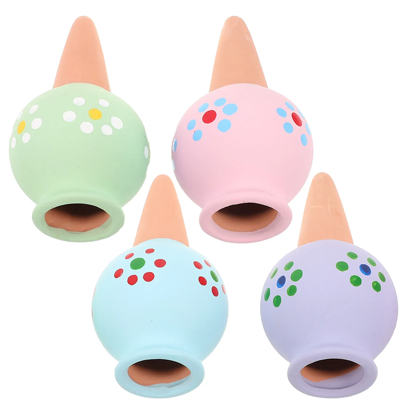 4Pcs Terracotta Automatic Watering Stakes Slow Release Irrigation Spikes for Indoor Potted Plants Garden Pots Self Watering
