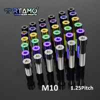 RTAMO M10 Titanium Bolts M10x20/25/30/35/40/45x1.25 Pitch Torx Head for Bicycle, Motorcycle and Car Parts (1piece)