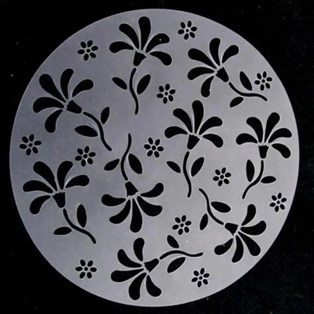 4Pcs Wedding DIY Lace Flower Edge Sugar Sieve Art Cake Decorating Tool Spray Molds Cake Stencil Set Bakeware Template