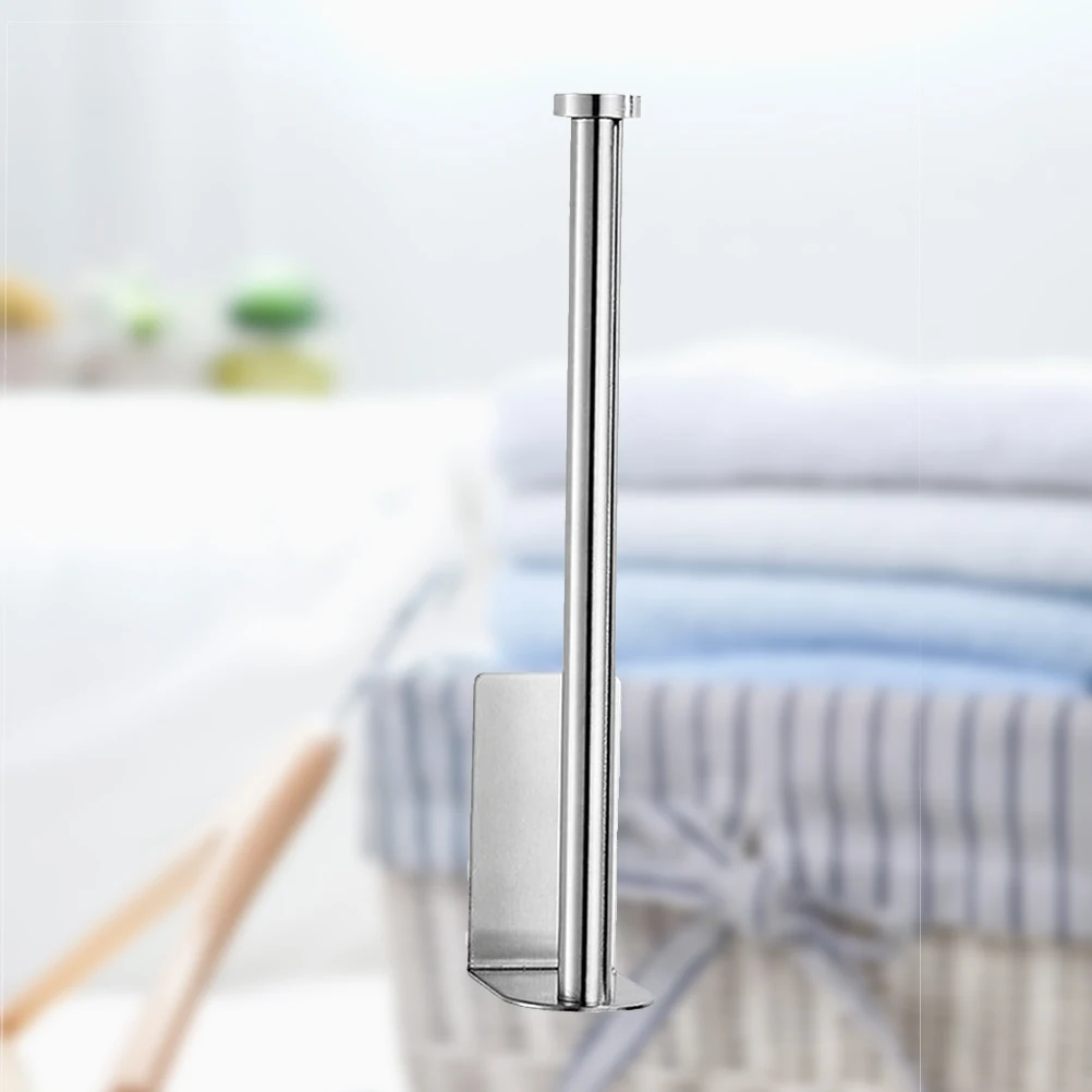 

1pc Long Stainless Steel Toilet Paper Holder Wall-mounted Roll Paper Organizer Toilet Tissue Rack for Kitchen Bathroom
