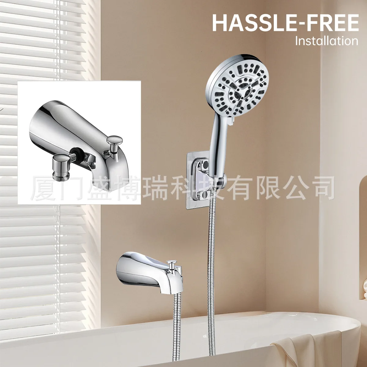 Bathtub Faucet Wall Outlet Tank Edge Type Hot and Cold Bath Shower Set Wall Type Bathtub Faucet
