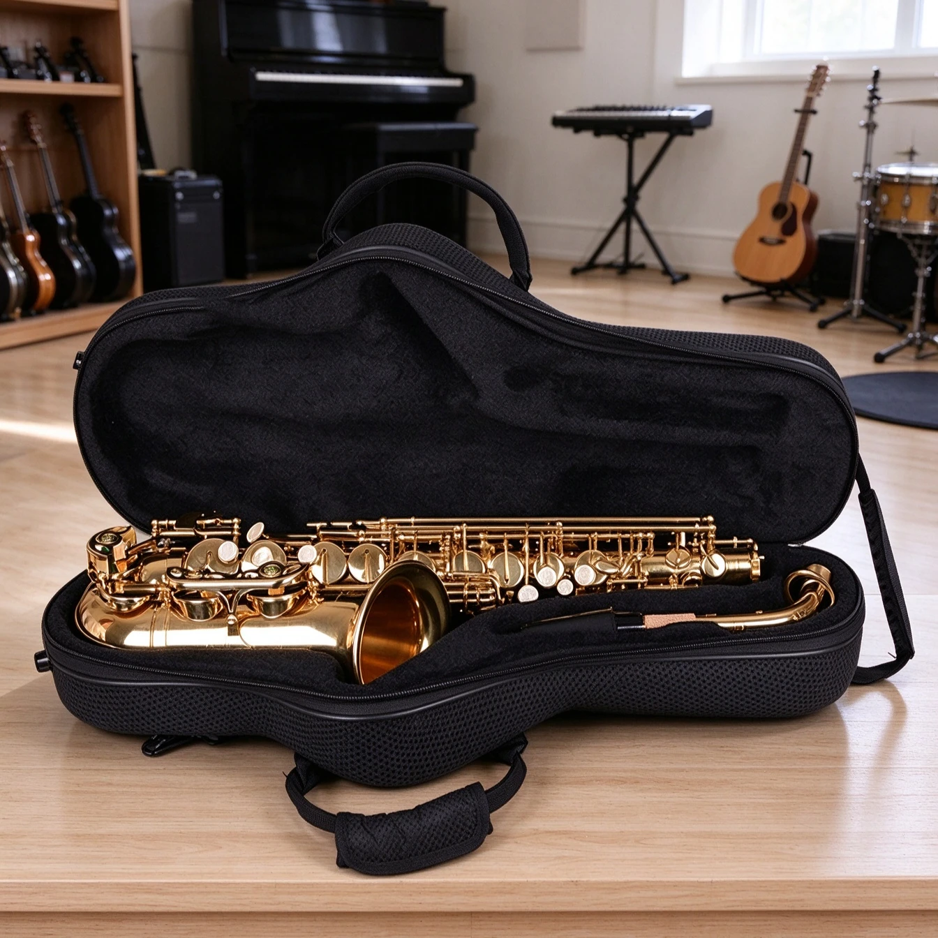 Saxophone Bag Portable Alto Saxophone Bag Soft Instrument Backpack Shockproof Shoulder Bag Eb Gig Storage Musical Instrument