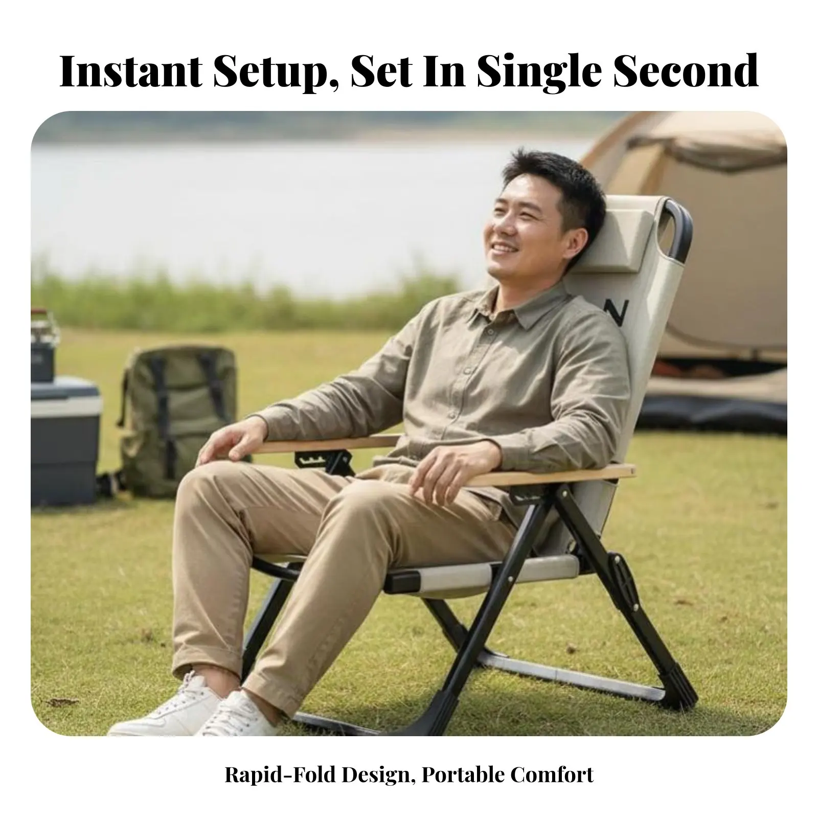 ハイスパインリクライニングチェア-折りたたみ式デザイン-ハイスパイン折りたたみリクライニングチェア-頑丈な耐久性-内蔵飲料ホルダー-釣り人向けホルダー