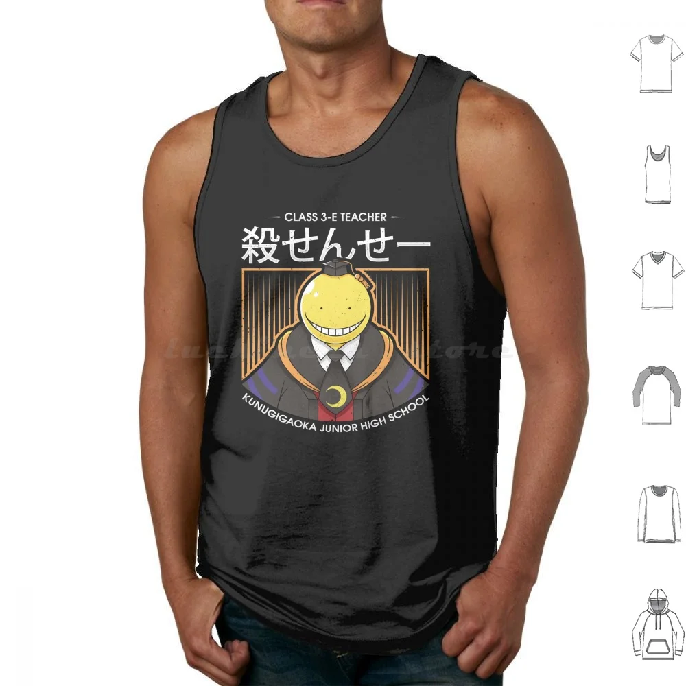 Sensei Tank Tops Print Cotton Assasination Classroom Anime Assassination Assassination Classroom Classroom Gaming Game