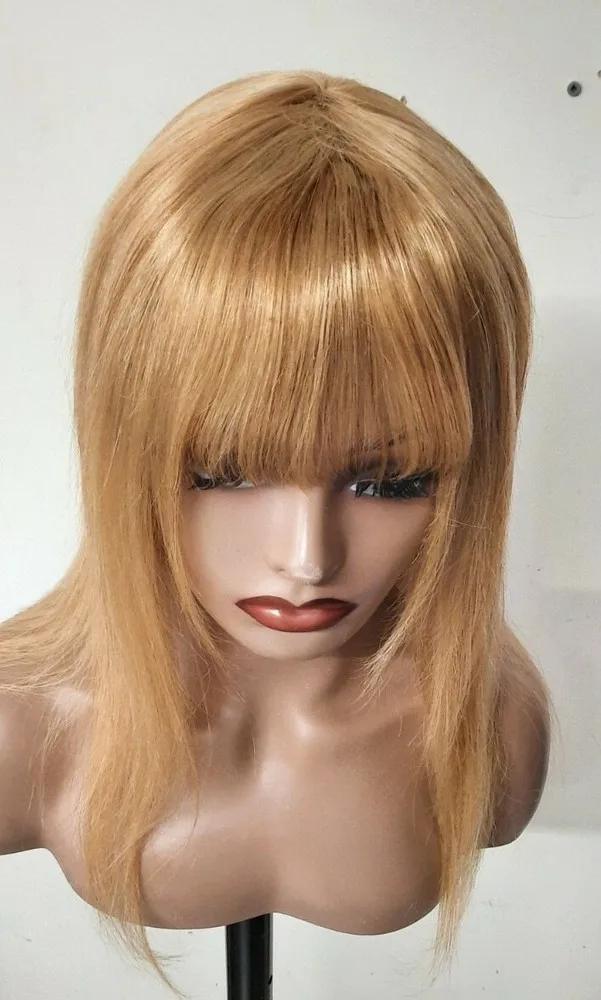 Brasileiro # P27/613 Peruca Reta Com Franja 18