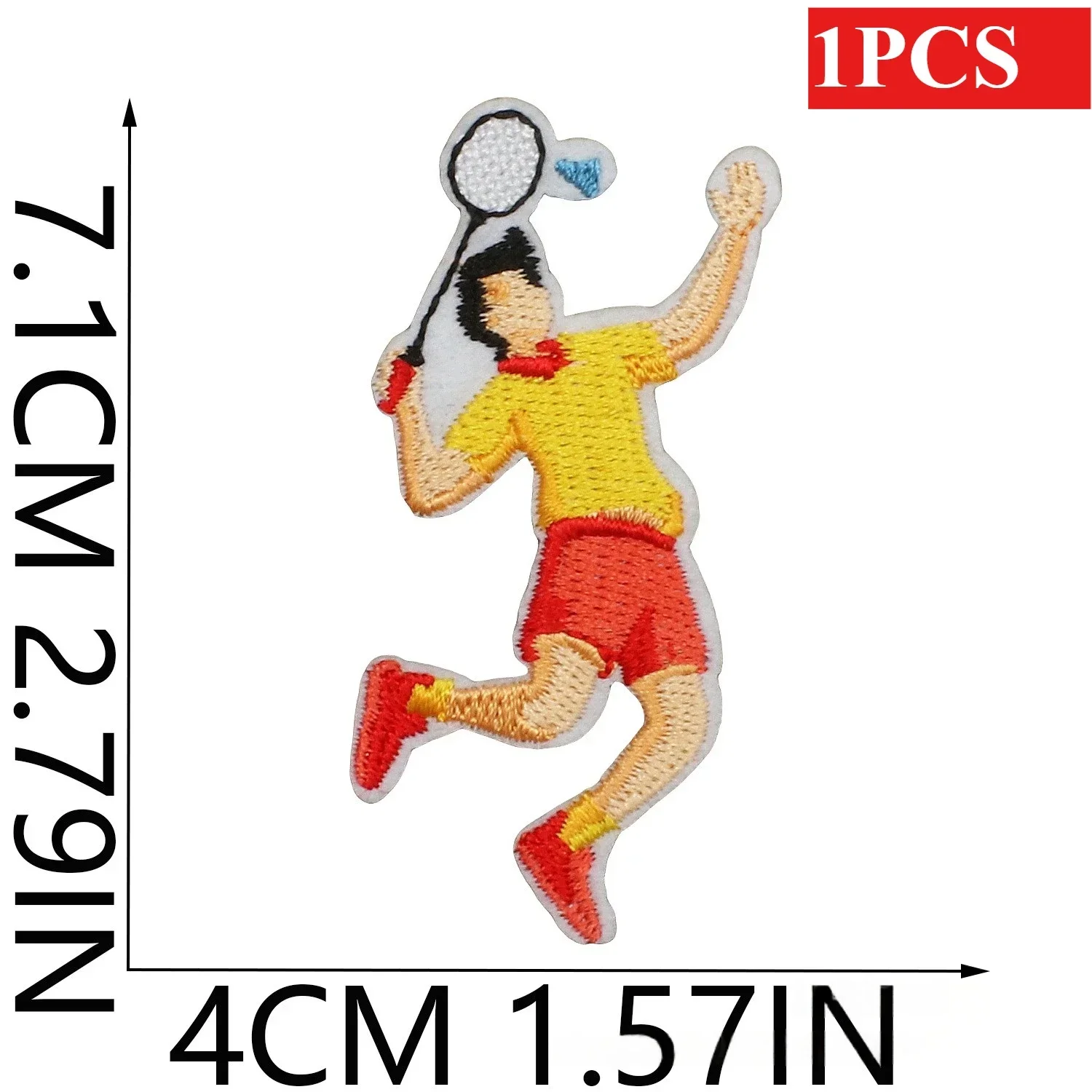 DIY Decorative Badminton Theme Embroidery Cloth Sticker Label Cat Badminton Sewing Patch Sticker Ironing Bag/hat/cloth