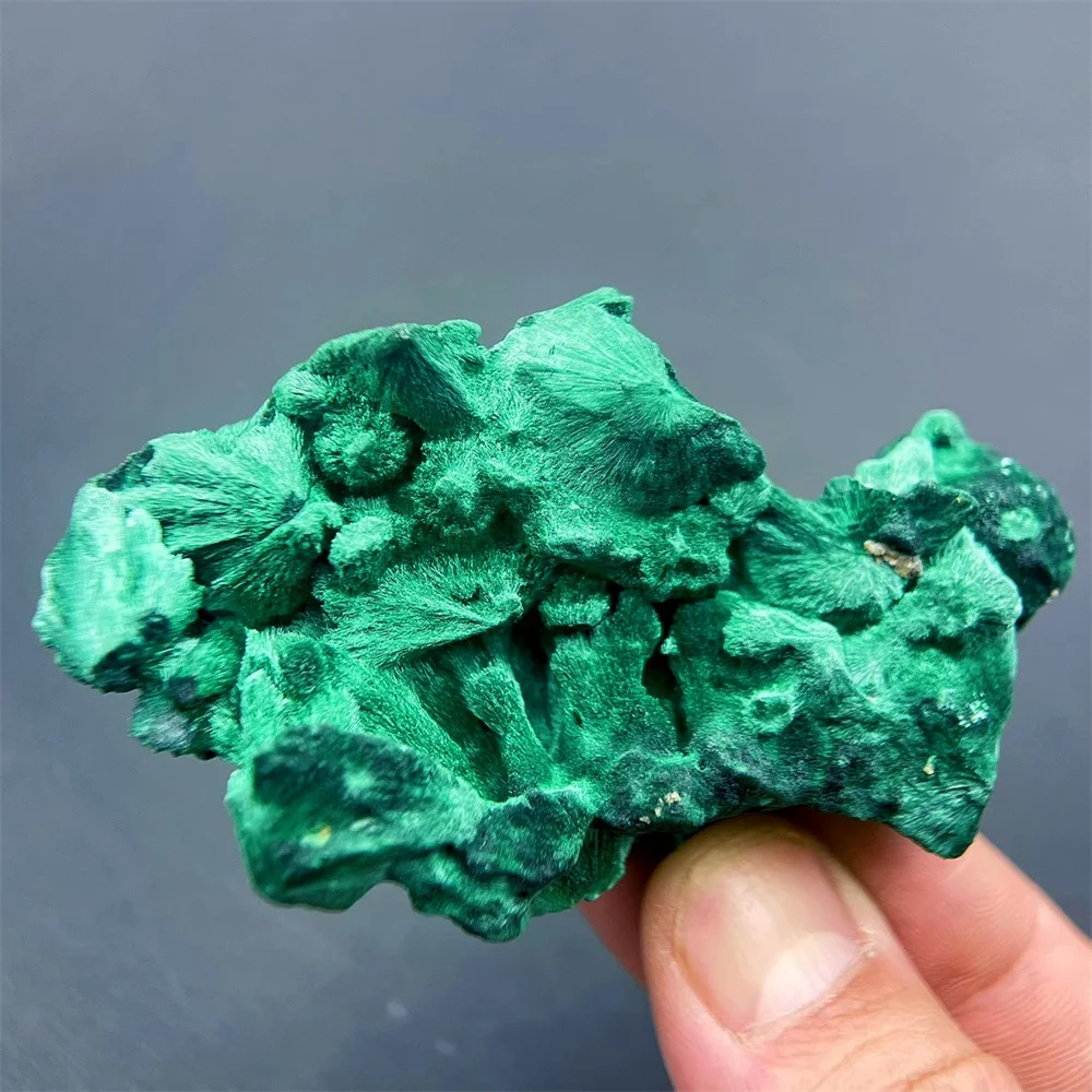 1PC/100gram Natural Velvet Malachite Raw Specimen, Mineral Collection, Precious Crystal Malachite Cluster