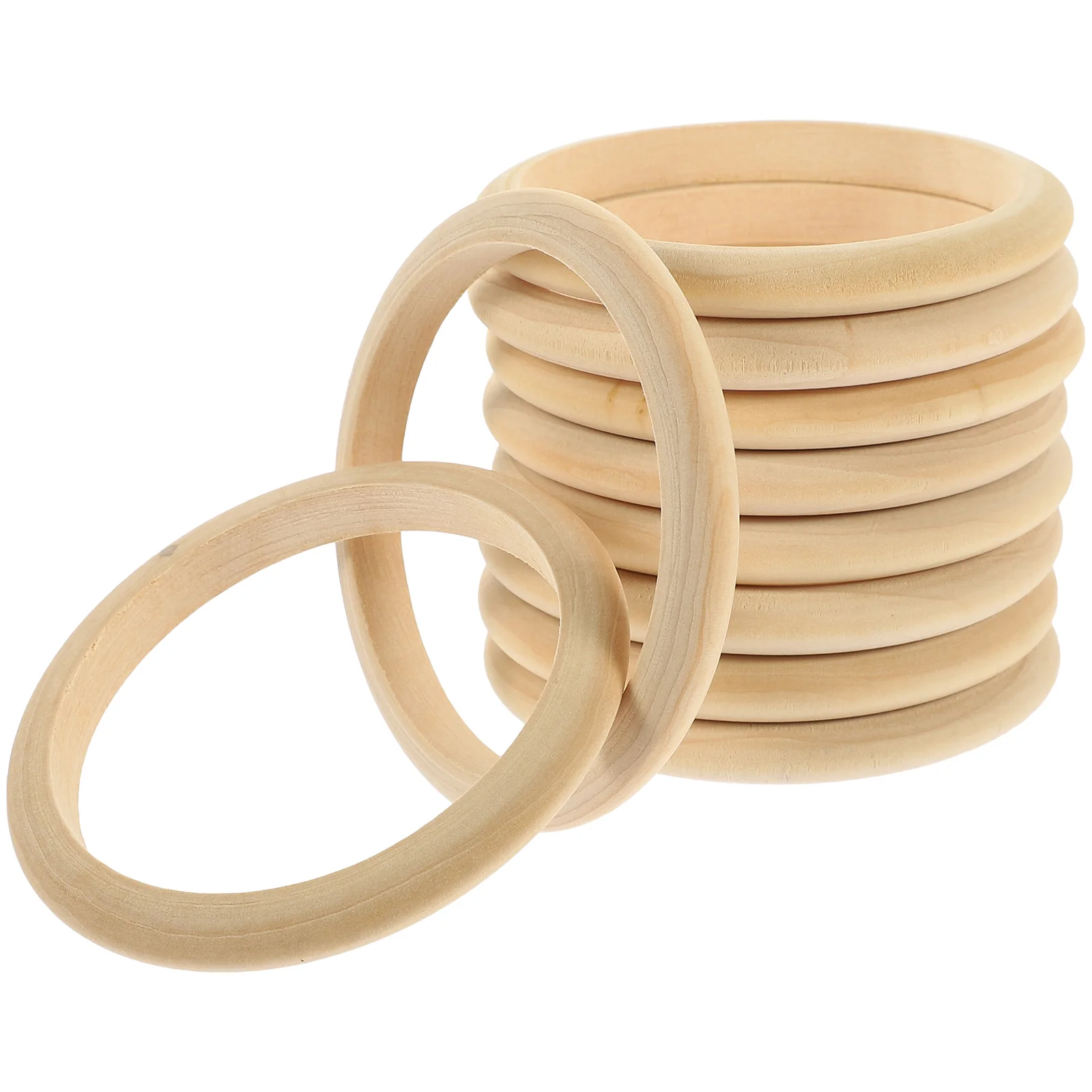 

10 Pcs Wooden Bracelet DIY Beads Bangle Bracelets Rings for Men Unfinished Crafts Making Crochet Unfinidhes