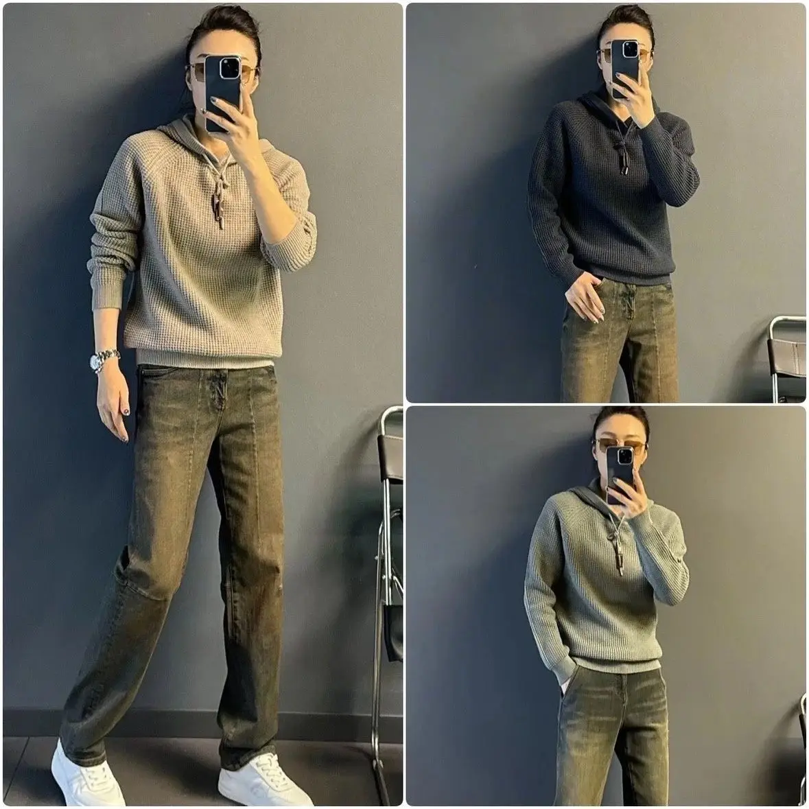 

Повседневная свободная мужская вязаная шапка, свитер, осень-зима, новый Sle Coolmax, эластичный длинный свек, простой цвет, дизайн Blo