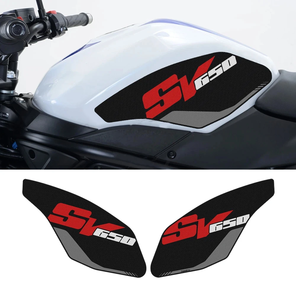 Motorcycle fuel tank side Knee pads Anti-slip decorative sticker For SUZUKI SV-650 SV650 ABS 2022 2021 2020 2019 2018 2017