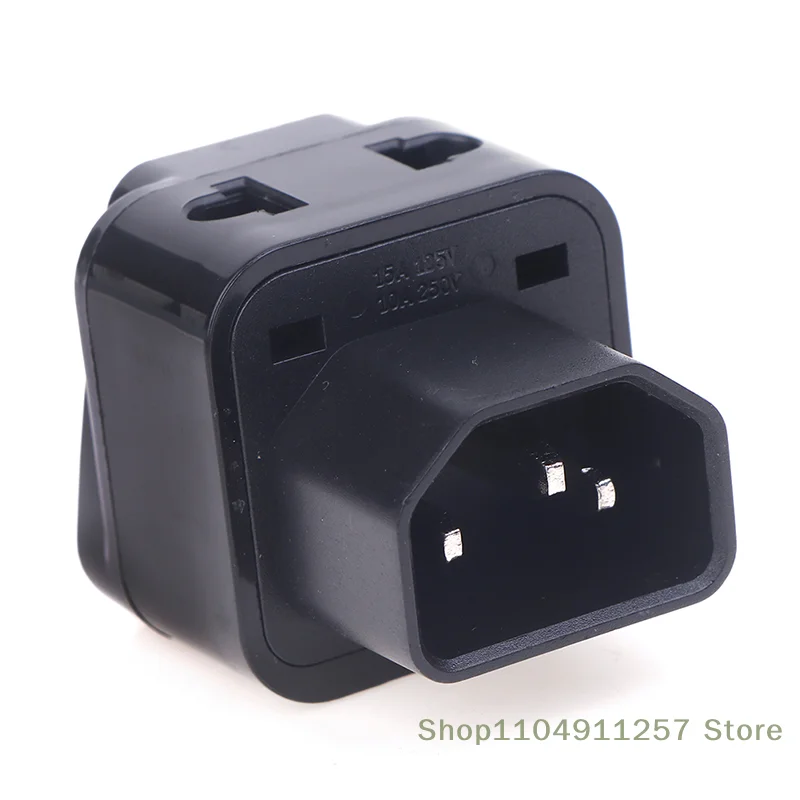 2 في 1 IEC 320 C14 ذكر إلى C13 أنثى محول الطاقة PDU/UPS C13 أنثى التوصيل