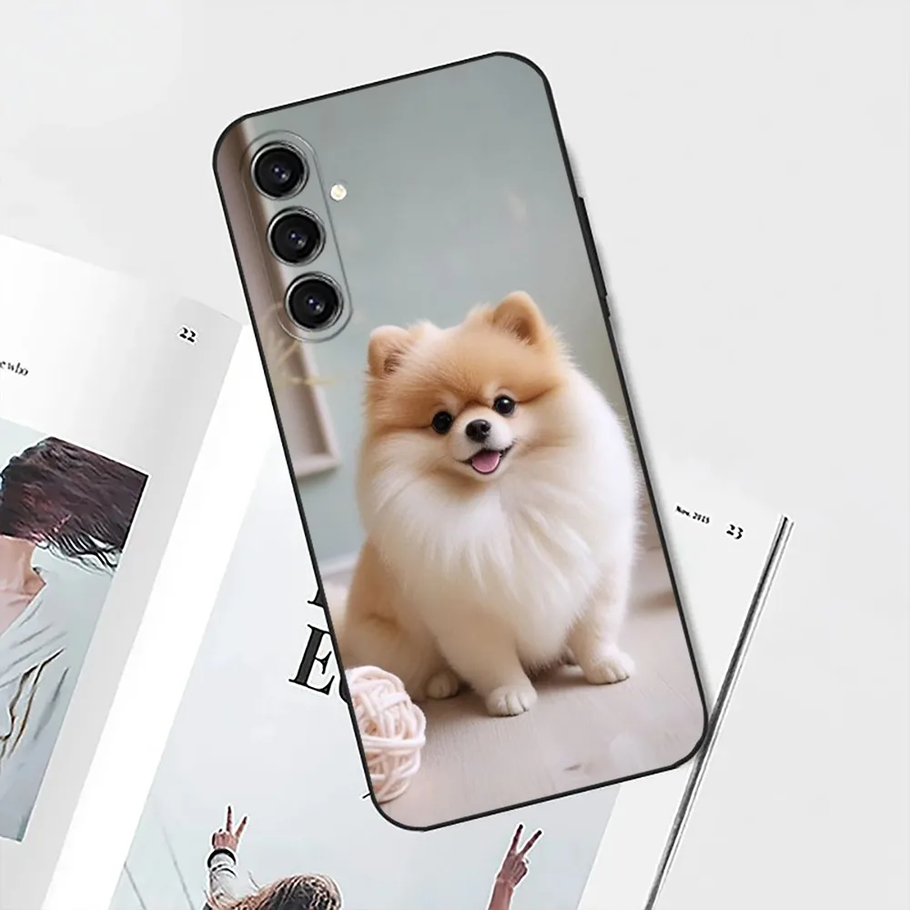 Cute Pomeranian Dogs   Phone Case For Samsung Galaxy A13,21s,22,31,32,52,53,71,80,91 Black Soft Cover