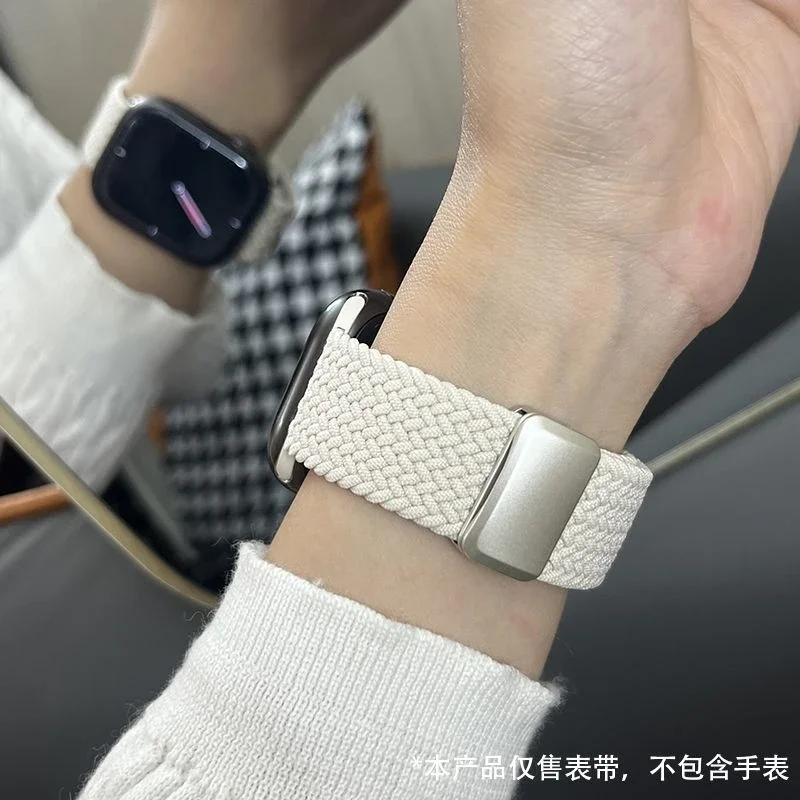 Nylon Band For Apple Watch Strap 44/46mm 45mm 42mm magnetic buckle Bracelet iWatch series se 12 11 10 7 5 6 8 9 Ultra 4 3 49mm