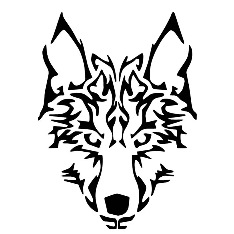 Persoonlijkheid Auto Sticker Waardig Wolf Hoofd Fashion Design Auto Window Decor Waterdicht En Zonnebrandcrème Vinyl Sticker, 12Cm * 16Cm