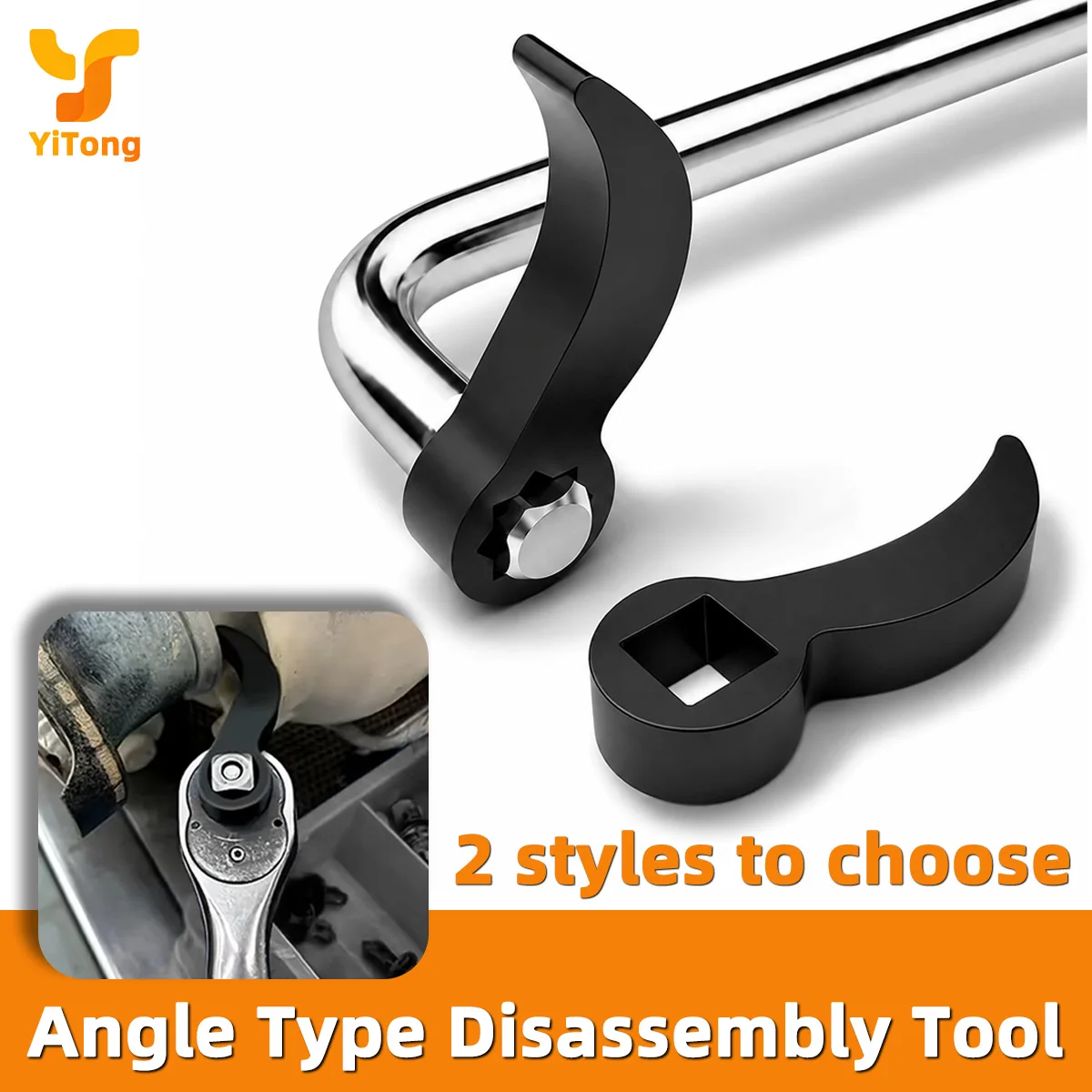 Yitong Angle Type Pry Bar Wrench Adapter Head, Drive Ratchet Attachment, Half Shaft Axle Disassembly Tool For Mechanics Workshop
