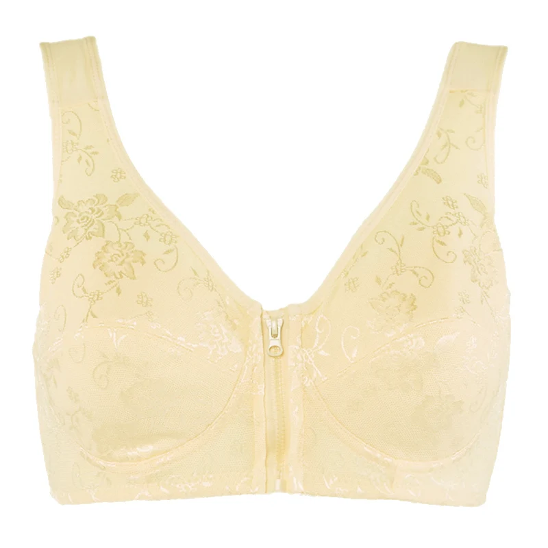 Damen-BH, Dessous-Oberteile, Reißverschluss vorne, Schnalle, Bralette, Büstenhalter, Baumwollunterwäsche, Übergröße 75 80 85 90 95 100 105 B C D Cup