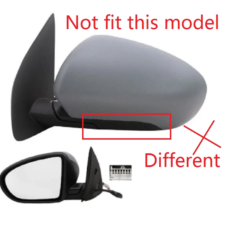 CAPQX Side Rearview Mirror Cover Rear View Mirror Cap Lid Shell For Qashqai J11 X-Trail T32 Murano Pathfinder Rogue Sport
