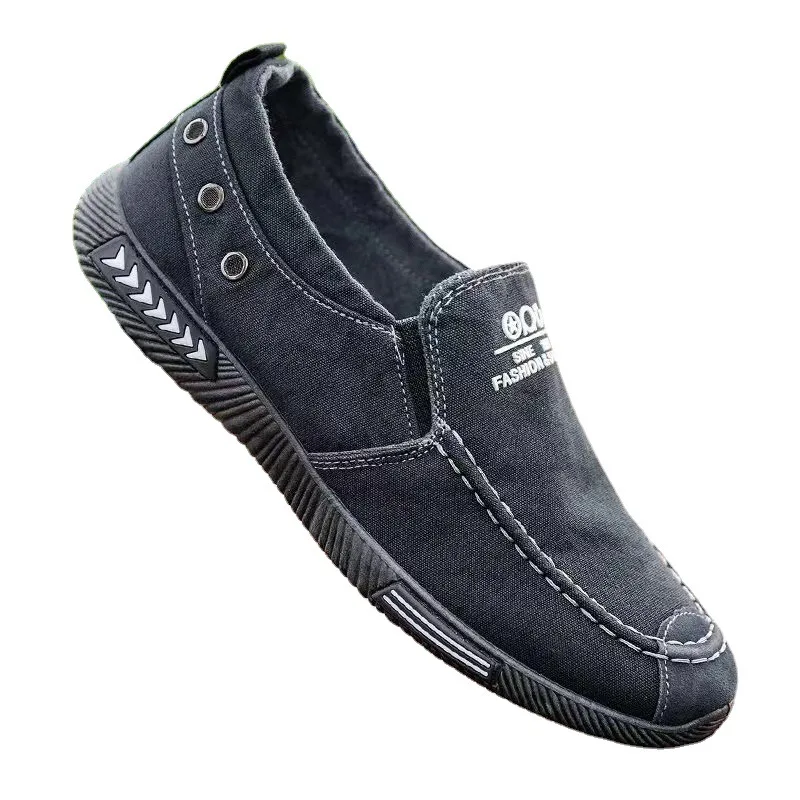 Homens casuais sapatos planos denim lona deslizamento em sapatos casuais dos homens plimsolls respirável calçados masculinos primavera outono tênis