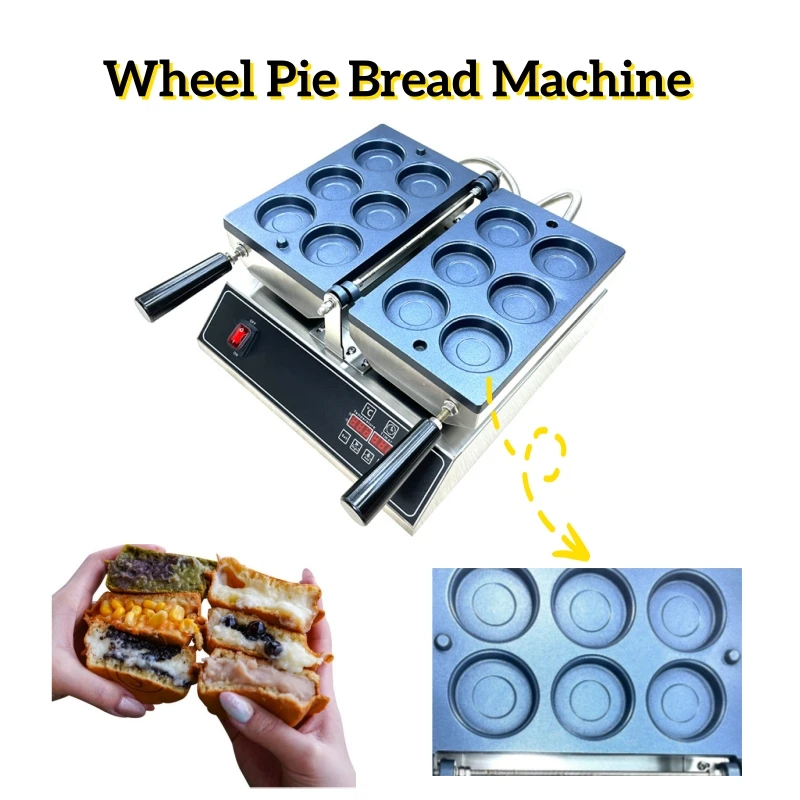 

Машина для приготовления пирогов Obanyaki на кухне, цифровой контроль температуры, откидная доска, колесо, машина для приготовления хлеба для пирогов