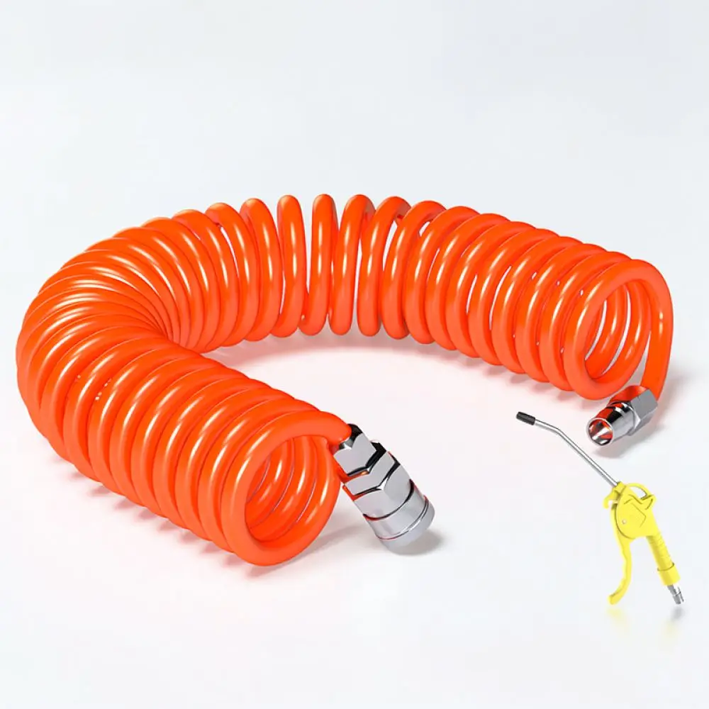 Durable Pneumatic Spiral Hose For For Zckm Compressor Pu Recoil Pipe Flexible Professional Workshop Dust Blower