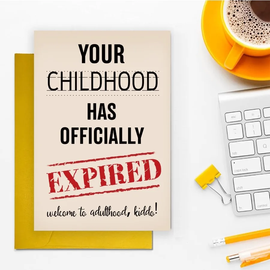 مضحك 18 سنة بطاقة عيد ميلاد للفتيات الفتيان صديق 18th بطاقة عيد ميلاد هدية لابن ابنة حفيدة ابنة سيس