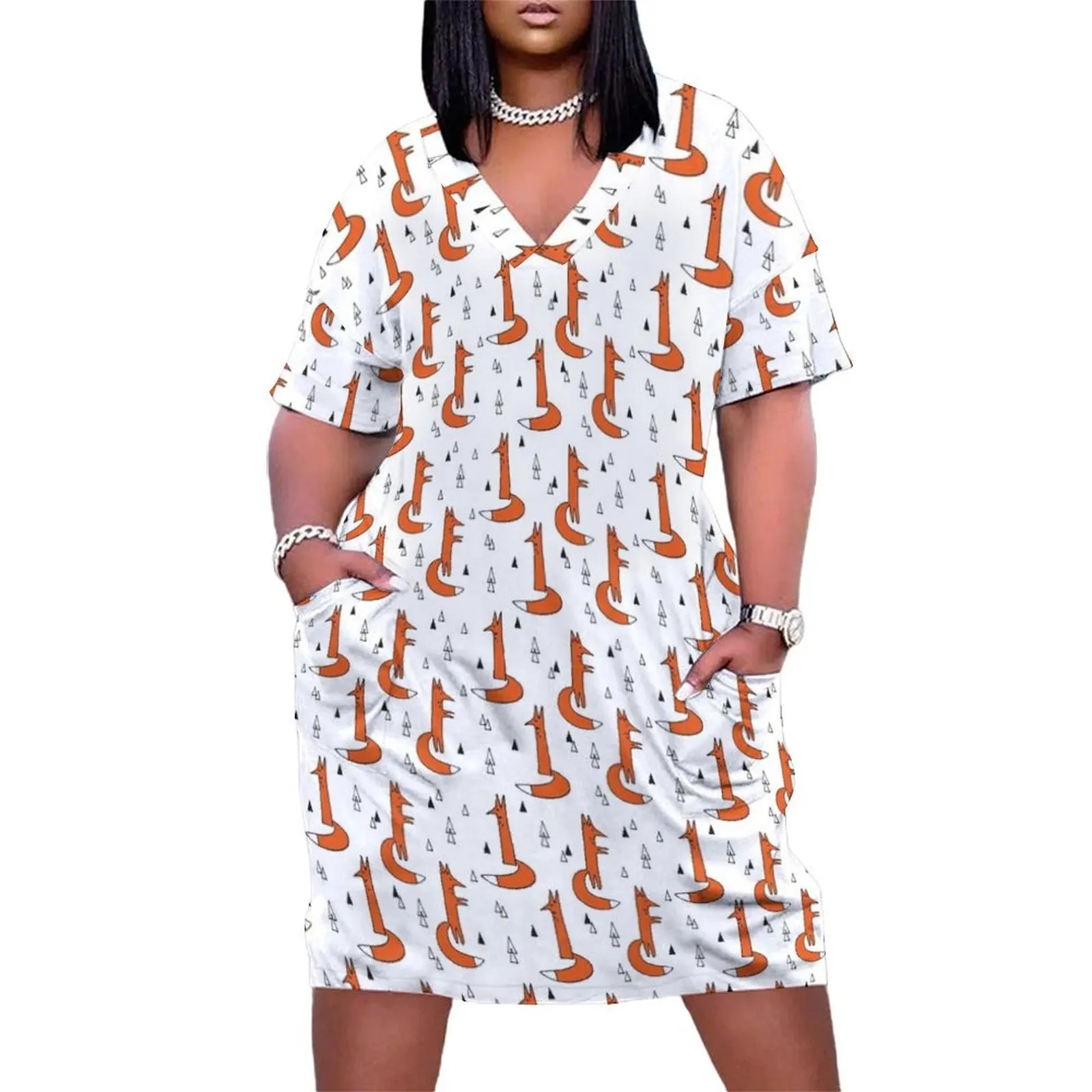 

Foxes Loose Pocket Dress Elegant gowns dress summer Bridesmaid dress woman