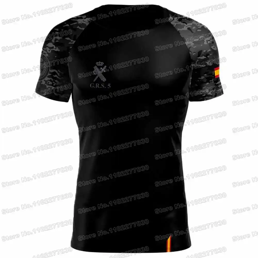 2025 GRS 5 de Zaragoza تي شيرت إسبانيا الحرس المدني في الهواء الطلق التكنولوجيا قمصان ملابس الجبلية التدريب القمم اللياقة البدنية جيرسي التنزه الجري