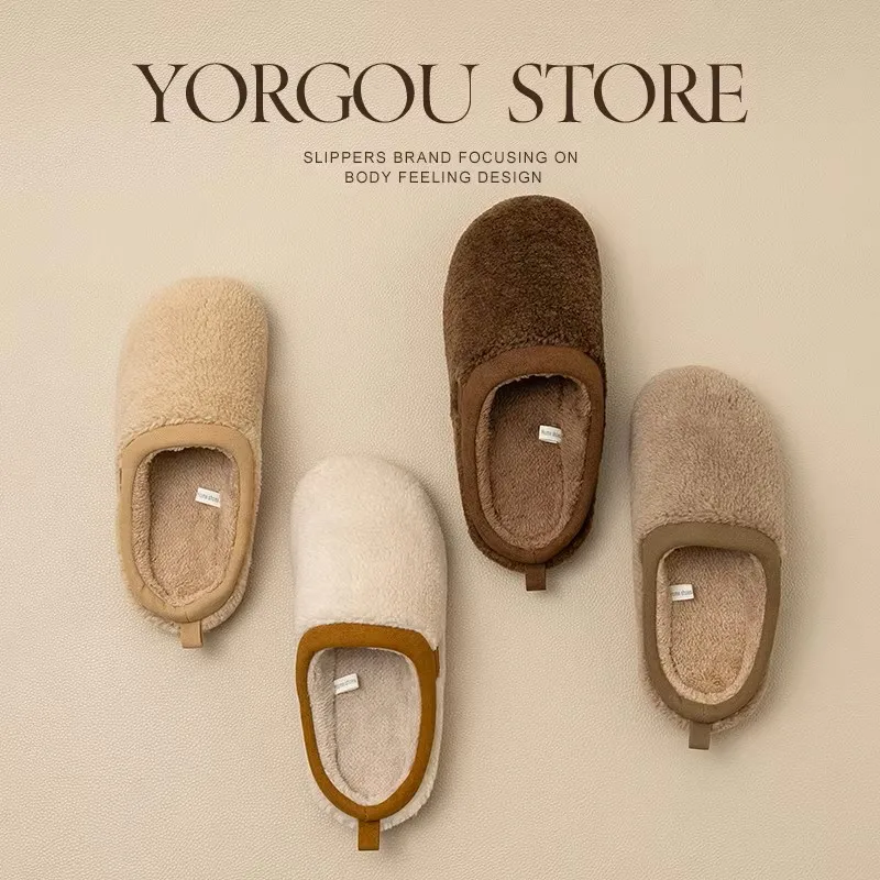 

Winter Men Cotton Slippers Indoor Warm Casual House Shoes Memory Foam Slippers Outdoor Antiskid Plush Shoes pantuflas hombre